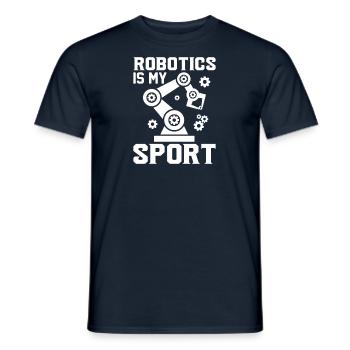 Robot Programmer Automation Technician - Men's T-Shirt - navy - Front - AI Model Male 178 light (178cm)
