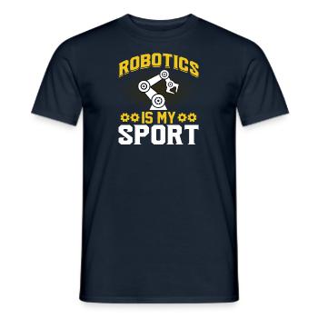Programmeur de robots Technicien en automatisation - T-shirt homme - marine - Devant - AI Model Male 178 light (178cm)