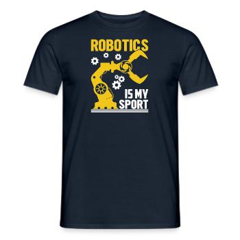 Programmeur de robots Technicien en automatisation - T-shirt homme - marine - Devant - AI Model Male 178 light (178cm)