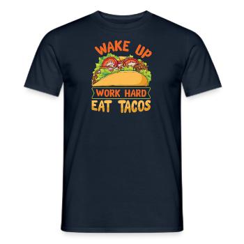 mexikanisches Essen Tacos Taco Tapas Nachos Mexiko - Männer T-Shirt - Navy - Vorne - AI Model Male 178 light (178cm)