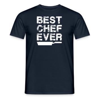 Chef Beanie Chef Cuisine Cinq Étoiles Or 5 - T-shirt homme - marine - Devant - AI Model Male 178 light (178cm)