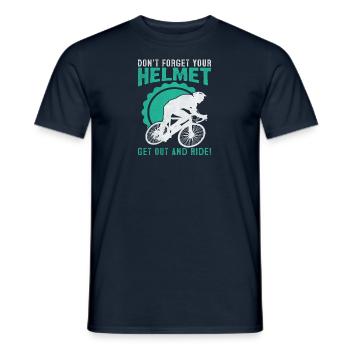 Cycopath Fahrrad E-Bike Radfahren Rennrad Fahrrad - Männer T-Shirt - Navy - Vorne - AI Model Male 178 light (178cm)