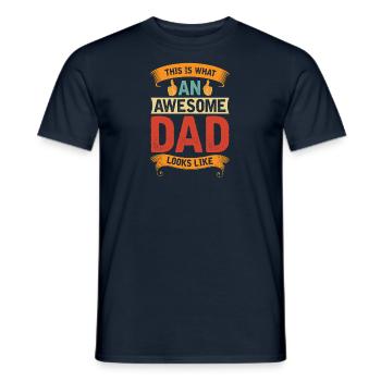 Welt bester Papa Vater Paare Paar Eltern Dad daddy - Männer T-Shirt - Navy - Vorne - AI Model Male 178 light (178cm)