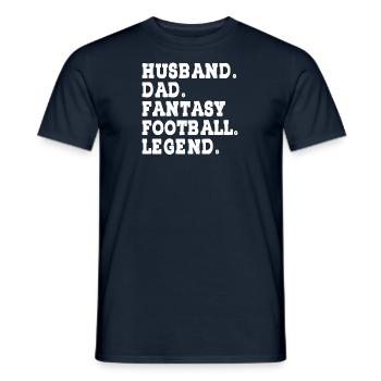 Fantasy Football Vater Ehemann Fantasie Frau - Männer T-Shirt - Navy - Vorne - AI Model Male 178 light (178cm)