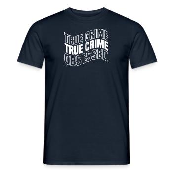 True Crime Crime Series Crime Detective - T-shirt homme - marine - Devant - AI Model Male 178 light (178cm)