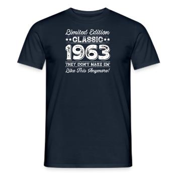 Les légendes sont nées en 1963 - T-shirt homme - marine - Devant - AI Model Male 178 light (178cm)