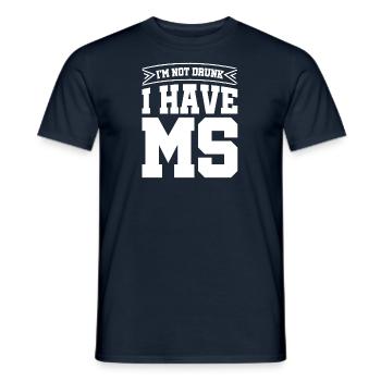 Sensibilisation à la sclérose en plaques - T-shirt homme - marine - Devant - AI Model Male 178 light (178cm)