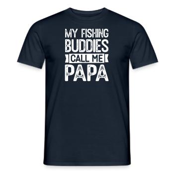 Vater Angeln Vatertag Angler Fischen Papa Fisch - Männer T-Shirt - Navy - Vorne - AI Model Male 178 light (178cm)