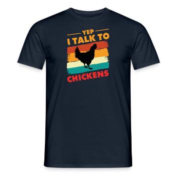 Cadeau d’élevage de poulet de poulet éleveur de poulet - T-shirt homme - marine - Devant - AI Model Male 178 light (178cm)