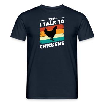 Cadeau d’élevage de poulet de poulet éleveur de poulet - T-shirt homme - marine - Devant - AI Model Male 178 light (178cm)
