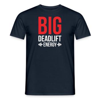Fitness Muscle Squats Deadlift - T-shirt homme - marine - Devant - AI Model Male 178 light (178cm)