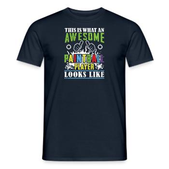Cadeau Paintball Paintballer Joueur de Paintball - T-shirt homme - marine - Devant - AI Model Male 178 light (178cm)
