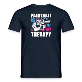Paintball Cadeau Paintballer Paintball Player - T-shirt homme - marine - Devant - AI Model Male 178 light (178cm)