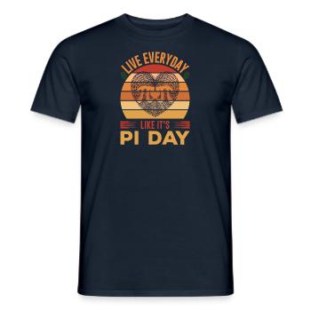 Pi Day Day Circle Number Pi - Men's T-Shirt - navy - Front - AI Model Male 178 light (178cm)