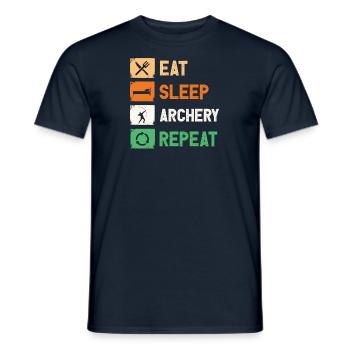Arc Flèche Tir à l’arc Sagittaire Chasse Sport Arc - T-shirt homme - marine - Devant - AI Model Male 178 light (178cm)
