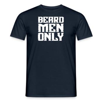 Vollbart und Bartträger Barthaare Schnauzbart - Männer T-Shirt - Navy - Vorne - AI Model Male 178 light (178cm)