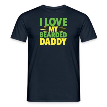 Father beard bearded with beard full beard husband - Men's T-Shirt - navy - Front - AI Model Male 178 light (178cm)