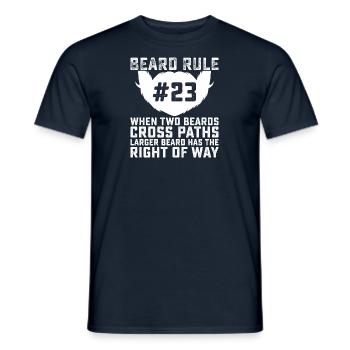 Vollbart und Bartträger Barthaare Schnauzbart - Männer T-Shirt - Navy - Vorne - AI Model Male 178 light (178cm)