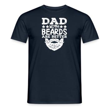 Father beard bearded with beard full beard husband - Men's T-Shirt - navy - Front - AI Model Male 178 light (178cm)