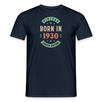 Legends born in 1930 Birthday - Men's T-Shirt - navy - Front - AI Model Male 178 light (178cm)