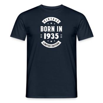 Légendes nées en 1935 Anniversaire - T-shirt homme - marine - Devant - AI Model Male 178 light (178cm)