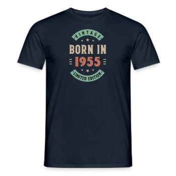 1955 - Année de construction 1955 - Né en 1955 - T-shirt homme - marine - Devant - AI Model Male 178 light (178cm)
