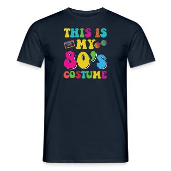 Geboren in den 80ern Jubiläumsgeschenk 1980er - Männer T-Shirt - Navy - Vorne - AI Model Male 178 light (178cm)