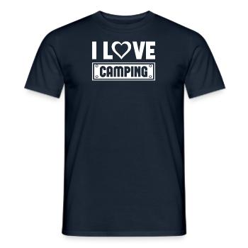Randonnée Camping Dictons en plein air Camper Wanderer - T-shirt homme - marine - Devant - AI Model Male 178 light (178cm)