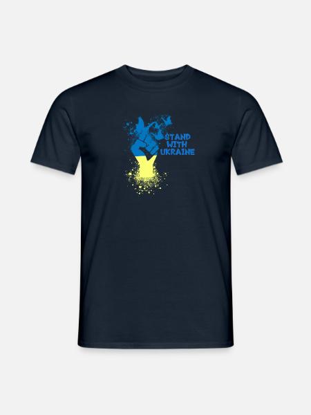 Stand with Ukraine, Ukraine, Graffiti - Men's T-Shirt - navy