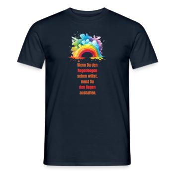 Play of colours of life - Men's T-Shirt - navy - Front - AI Model Male 178 light (178cm)