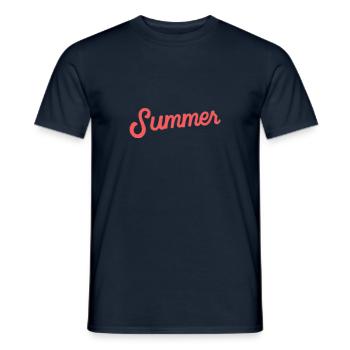 Sommer - Männer T-Shirt - Navy - Vorne - AI Model Male 178 light (178cm)