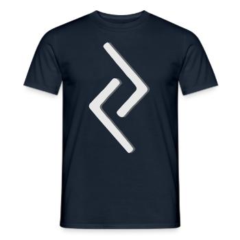 Futhark Runenalphabet Jara - Männer T-Shirt - Navy - Vorne - AI Model Male 178 light (178cm)