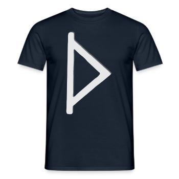Futhark Runic Alphabet Thurisaz - Men's T-Shirt - navy - Front - AI Model Male 178 light (178cm)