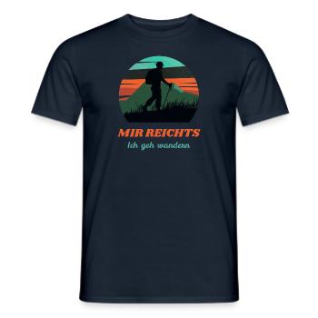 Mir reichts ich geh wandern - Männer T-Shirt - Navy - Vorne - AI Model Male 178 light (178cm)