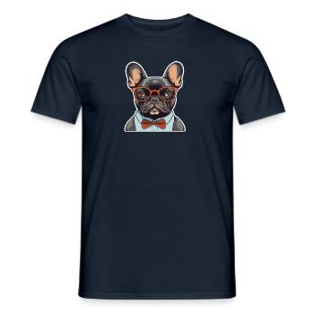 french bulldog - Männer T-Shirt - Navy - Vorne - AI Model Male 178 light (178cm)