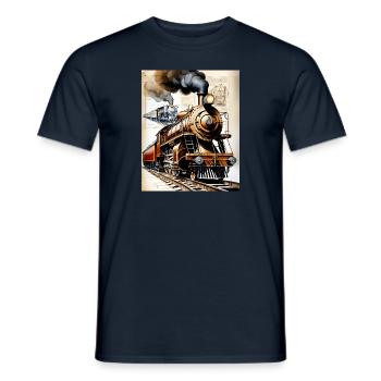 Zug #1 - Männer T-Shirt - Navy - Vorne - AI Model Male 178 light (178cm)