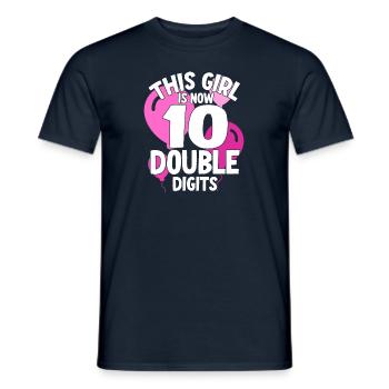 Fille du 10e anniversaire - T-shirt homme - marine - Devant - AI Model Male 178 light (178cm)
