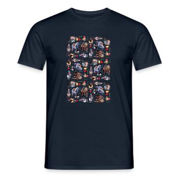 PonyCartoons Thelwell Cartoon - Men's T-Shirt - navy - Front - AI Model Male 178 light (178cm)