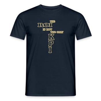 ROI yellow - Men's T-Shirt - navy - Front - AI Model Male 178 light (178cm)