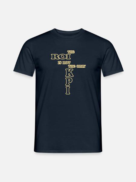 ROI yellow - Men's T-Shirt - navy