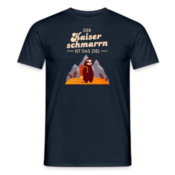 Der Kaiserschmarrn Ist Das Ziel - Faultier Wandern - Männer T-Shirt - Navy - Vorne - AI Model Male 178 light (178cm)