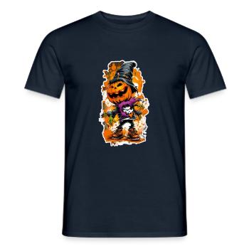 Jack o Lantern 02 - Männer T-Shirt - Navy - Vorne - AI Model Male 178 light (178cm)