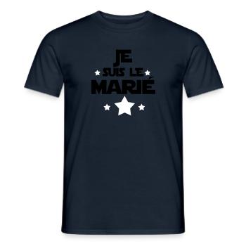 JE SUIS LE marié,citations,message - T-shirt homme - marine - Devant - AI Model Male 178 light (178cm)