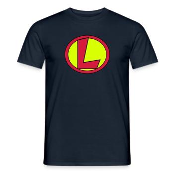 Super, Superheld, Superheldin, Hero, L - T-shirt homme - marine - Devant - AI Model Male 178 light (178cm)
