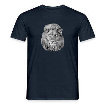 lion - Men's T-Shirt - navy - Front - AI Model Male 178 light (178cm)