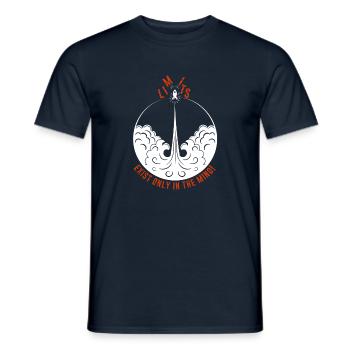 Retro Design - Limits exist only in your mind - Männer T-Shirt - Navy - Vorne - AI Model Male 178 light (178cm)