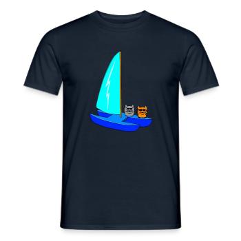 sailing - Men's T-Shirt - navy - Front - AI Model Male 178 light (178cm)