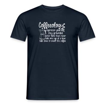 Kaffee Sarkasmus Freunde Glück Freude Cappuccino - Männer T-Shirt - Navy - Vorne - AI Model Male 178 light (178cm)