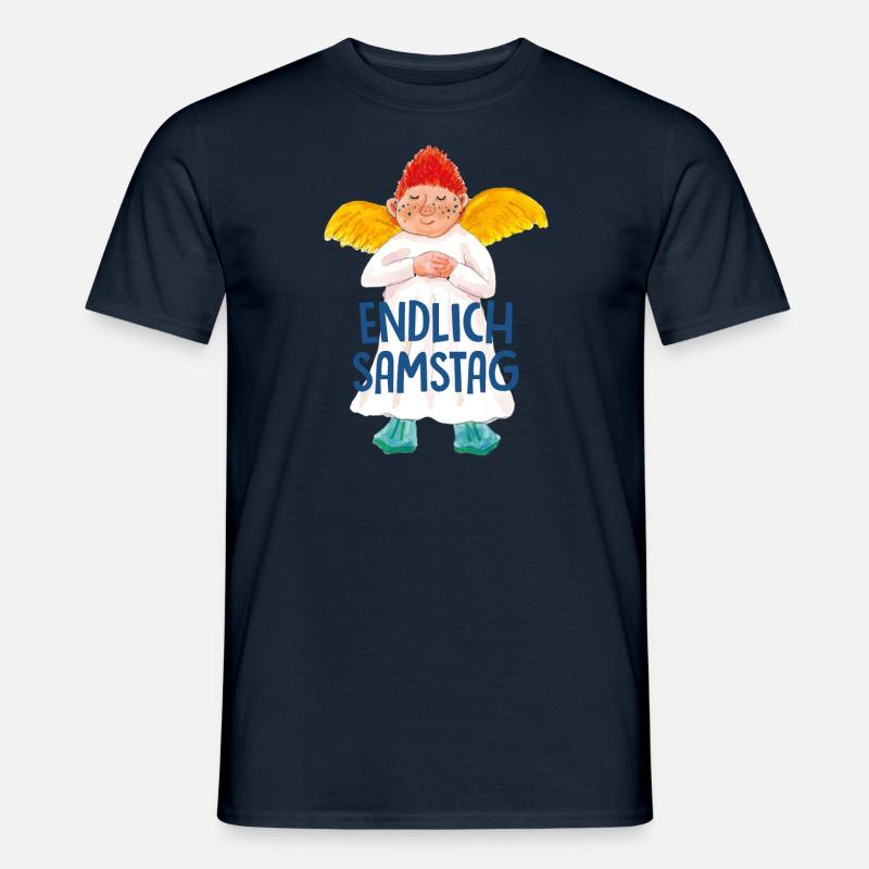 Das Sams Als Engel Verkleidet Endlich Samstag - Männer T-Shirt - Navy