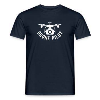 Drone Drone Pilot Drone Operator Quadcopter - Men's T-Shirt - navy - Front - AI Model Male 178 light (178cm)